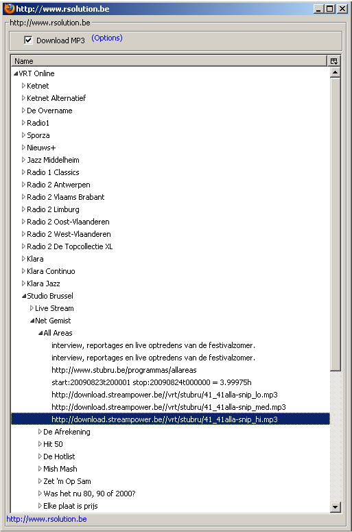 Hoofdscherm RvrtRip Firefox Extentie Hoofdscherm RvrtRip Firefox Extentie
